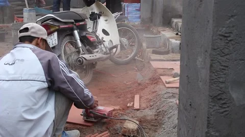 In the field of construction, construction worker Stock Footage 47455569
