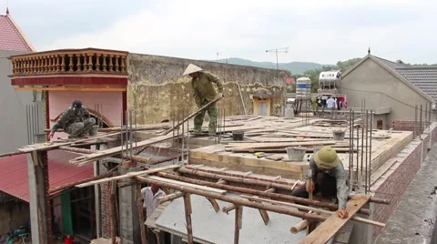 In the field of construction, construction worker Stock Footage 52373482