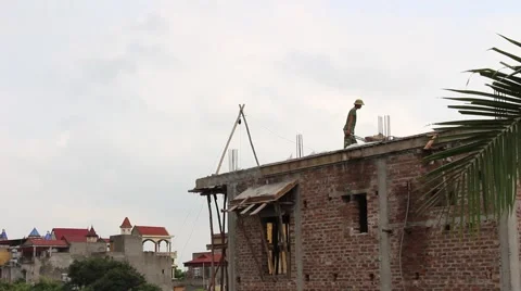 In the field of construction, construction worker Stock Footage 52373499