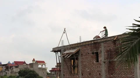 In the field of construction, construction worker Stock Footage 52373507