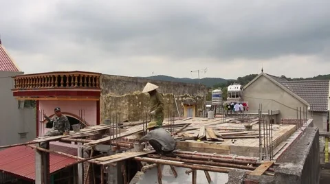 In the field of construction, construction worker Stock Footage 52373514