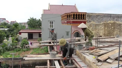 In the field of construction, construction worker Stock Footage 52373515