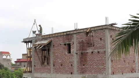 In the field of construction, construction worker Stock Footage 52373517