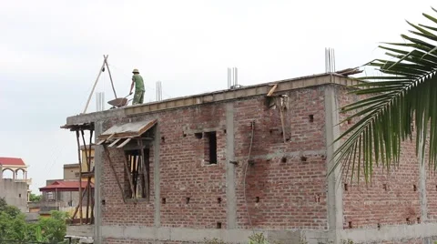 In the field of construction, construction worker Stock Footage 52373519