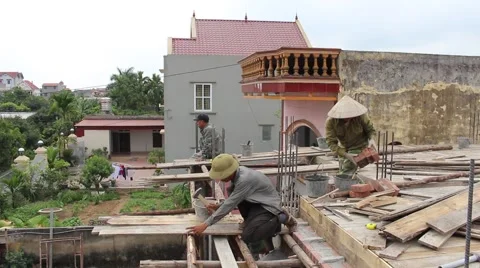 In the field of construction, construction worker Stock Footage 52373521