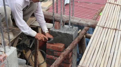 In the field of construction, construction worker Stock Footage 52373531