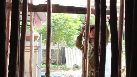 In the field of construction, construction worker Stock Footage 52373535