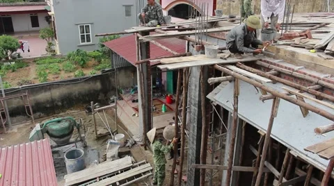 In the field of construction, construction worker Stock Footage 52373537