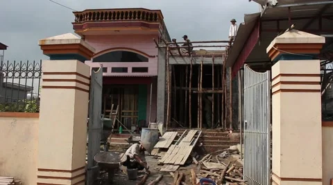 In the field of construction, construction worker Stock Footage 52373540