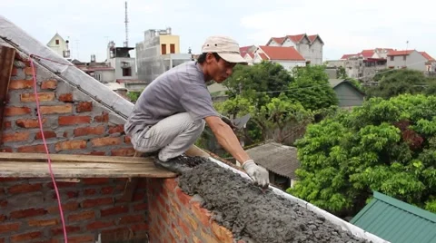 In the field of construction, construction worker Stock Footage 52373753