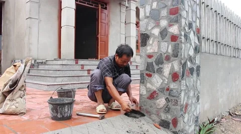 In the field of construction, construction worker Stock Footage 52374524