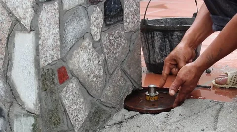 In the field of construction, construction worker Stock Footage 52374707