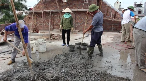 In the field of construction, construction worker Stock Footage 52375434