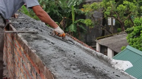 In the field of construction, construction worker Stock Footage 52376386