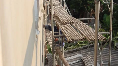 In the field of construction, construction workers Stock Footage 58201194