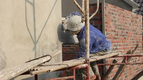 In the field of construction, construction workers Stock Footage 58201295