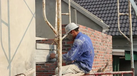 In the field of construction, construction workers Stock Footage 58201781