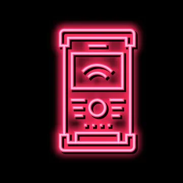 Field controller neon glow icon illustration Illustrazione stock