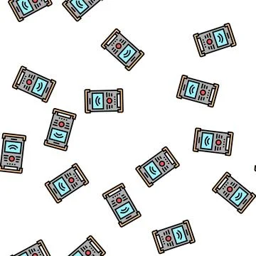 Field controller vector seamless pattern Stock Illustration