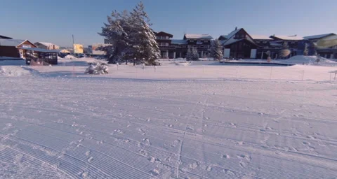 The field covered by snow Stock Footage 131559983