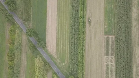A field crossed by the road Stock Footage 94481912