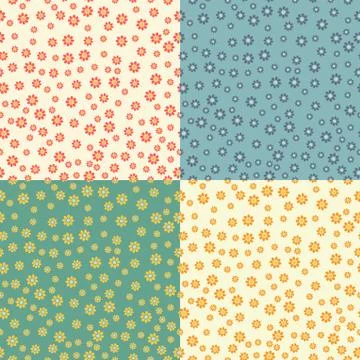 Field of daisies. seamless pattern. eps 8 Stock Illustration