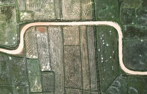 Field edited by humans Stock Photos