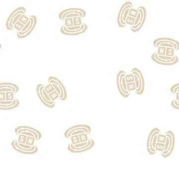 Field electromagnetic glyph vector seamless pattern 스톡 일러스트