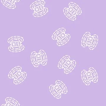 Field electromagnetic line vector seamless pattern 库存插图