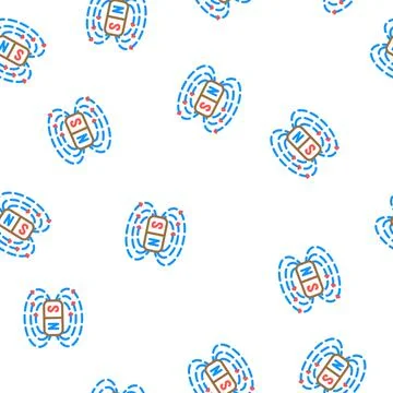 Field electromagnetic vector seamless pattern 스톡 일러스트