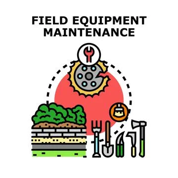 Field equipment maintenance concept vector illustration Stock Illustration