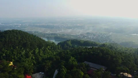 Field fires aerial view drone Video stock 243378685