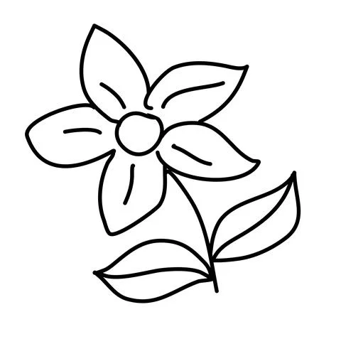 Field flower isolated on white. Vector illustration Stock Illustration