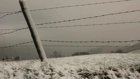 A field full of snow Stock Footage 325682534