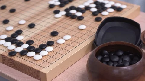 Field for the game of go. during the game Stock Footage 104492358