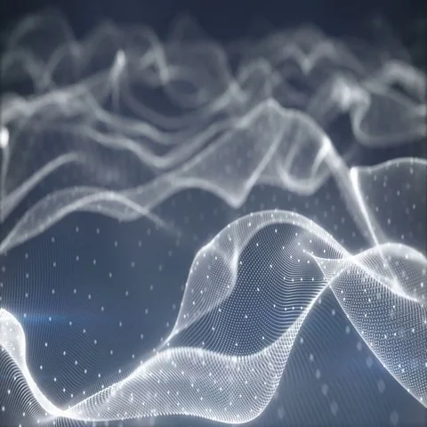 Field of glowing particles oscillating seamless loop 4k (4096x2304) Stock Footage 69557268