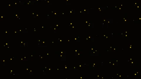 A field of glowing yellow fireflies captured in the deep darkness of night Video stock 335118078