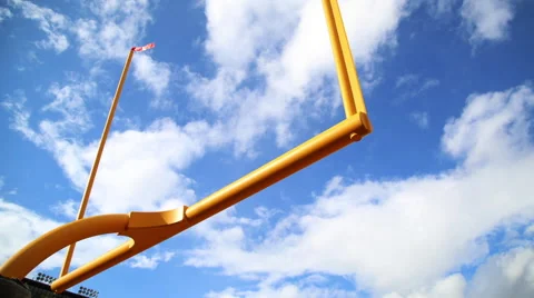 Field Goal Uprights Cloud TImelapse Stock-Footage 42852448
