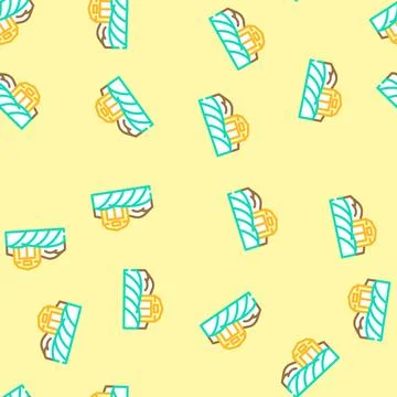 Field green plants wheat vector seamless pattern イラスト素材