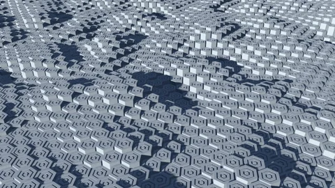 A field of hex characters fluctuate. Computer animation. Seamless loop. Stock Footage 100186493