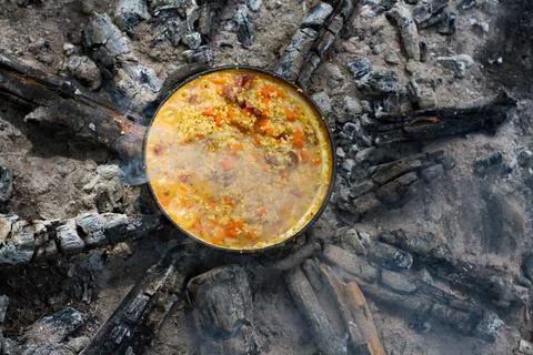Field kitchen Stock Photos