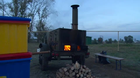 Field Kitchen. Summertime Stock Footage 65455180