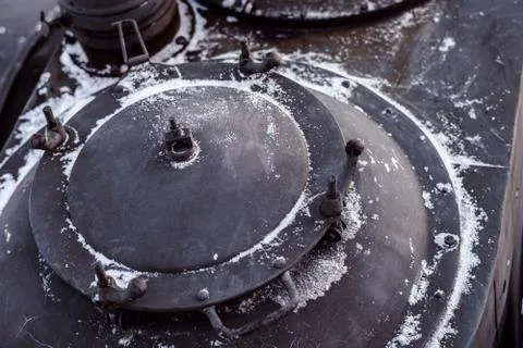 Field kitchen in winter Stock Photos