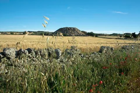 Field with a Marble Cave Stock Photos