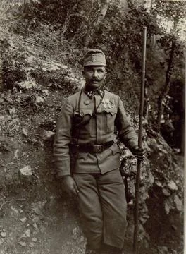 Field Meade Fekete Stefan of the Battalion III./46. With the small silver ... Stock Photos