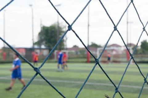 Off the field net blur background Stock Photos