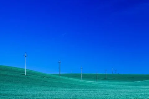 On the field at night Stock Photos