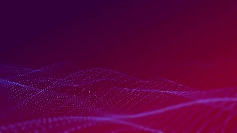 Field of node elements rippling like waves Stock Footage 142533139