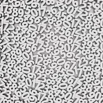 Field of numbers Illustrazione stock