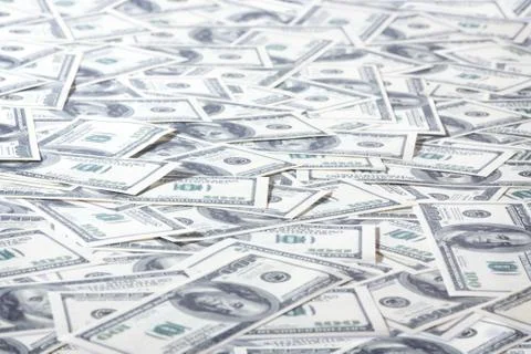 Field of One Hundred Dollars Notes Stock Photos